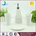 4pcs white ceramic bathroom accessory set